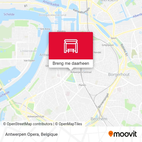 Antwerpen Opera kaart