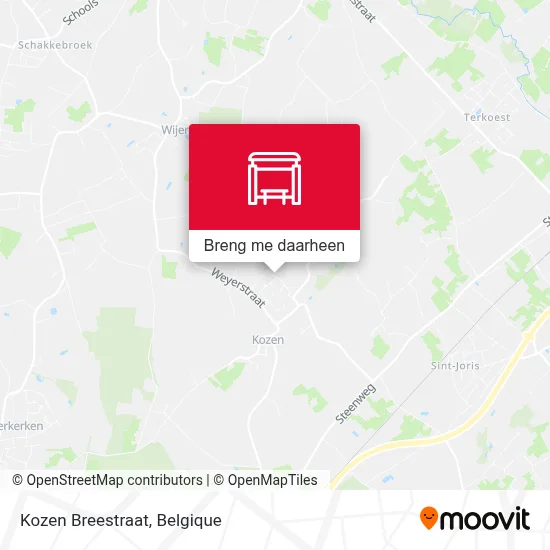 Kozen Breestraat kaart
