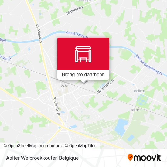 Aalter Weibroekkouter kaart