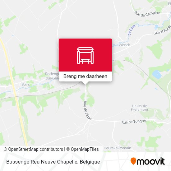 Bassenge Reu Neuve Chapelle kaart