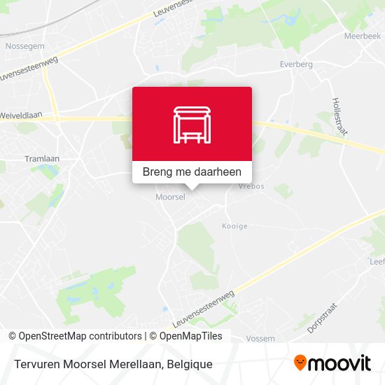 Tervuren Moorsel Merellaan kaart