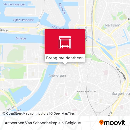 Antwerpen Van Schoonbekeplein kaart