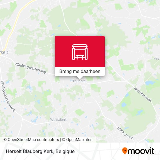 Herselt Blauberg Kerk kaart