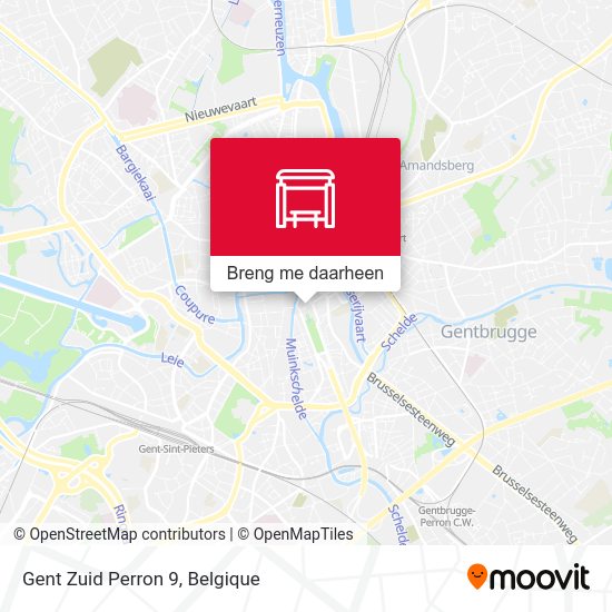 Gent Zuid Perron 9 kaart