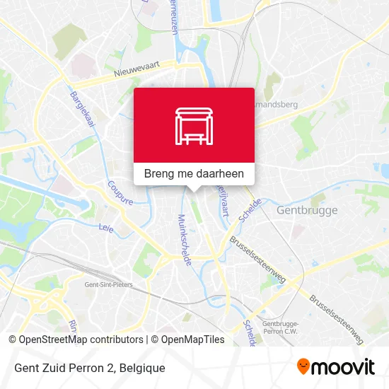 Gent Zuid Perron 2 kaart