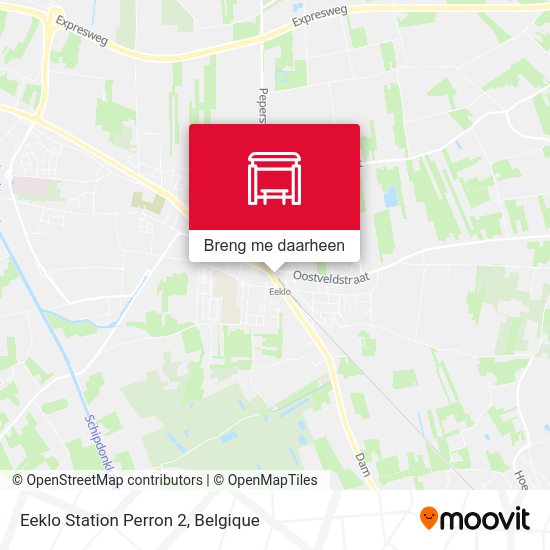 Eeklo Station Perron 2 kaart