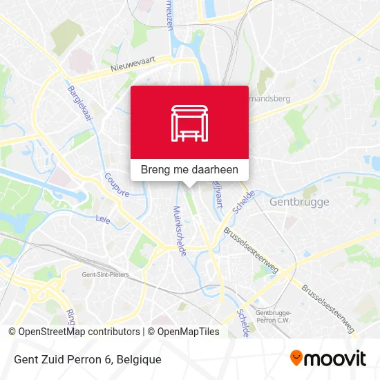 Gent Zuid Perron 6 kaart