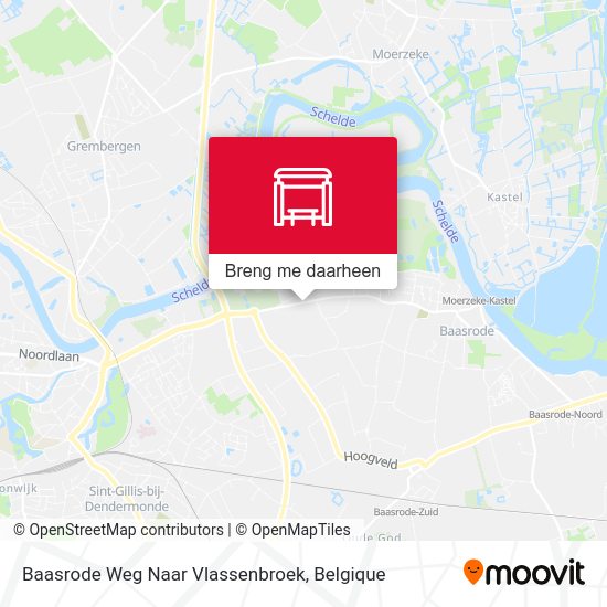 Baasrode Weg Naar Vlassenbroek kaart