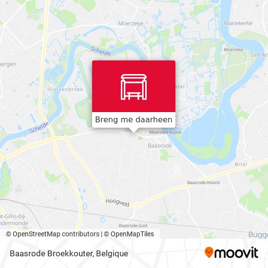 Baasrode Broekkouter kaart