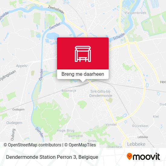Dendermonde Station Perron 3 kaart