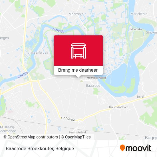 Baasrode Broekkouter kaart