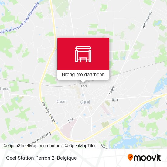 Geel Station Perron 2 kaart