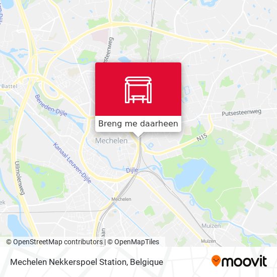Mechelen Nekkerspoel Station kaart