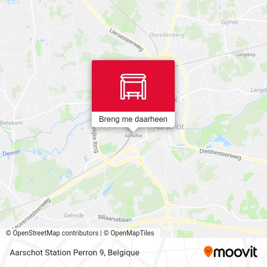 Aarschot Station Perron 9 kaart