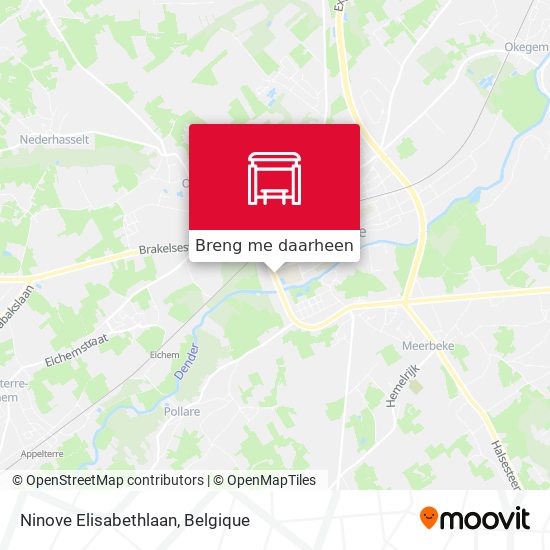 Ninove Elisabethlaan kaart