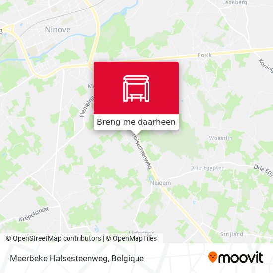 Meerbeke Halsesteenweg kaart