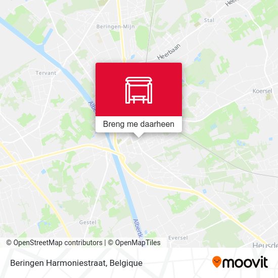 Beringen Harmoniestraat kaart