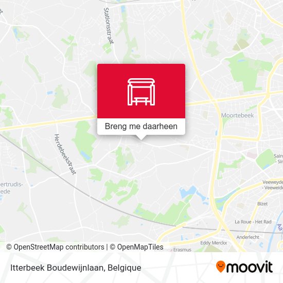 Itterbeek Boudewijnlaan kaart