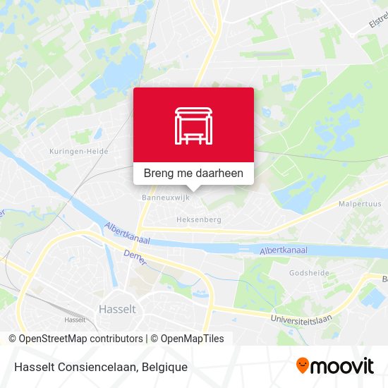 Hasselt Consiencelaan kaart
