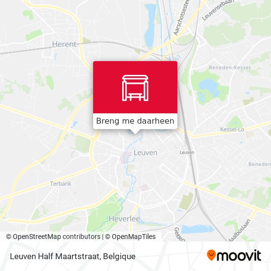 Leuven Half Maartstraat kaart