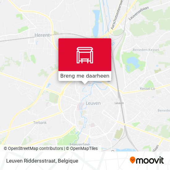 Leuven Riddersstraat kaart