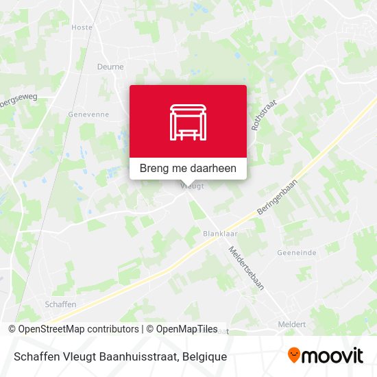 Schaffen Vleugt Baanhuisstraat kaart