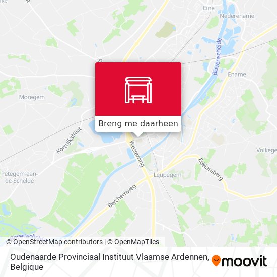 Oudenaarde Provinciaal Instituut Vlaamse Ardennen kaart