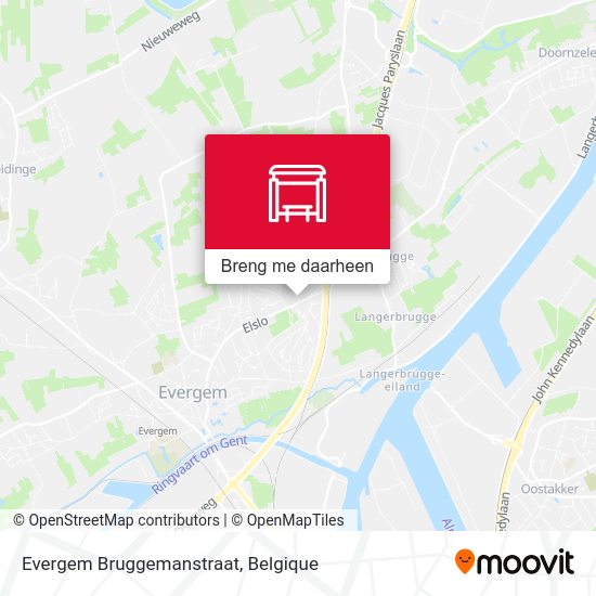 Evergem Bruggemanstraat kaart