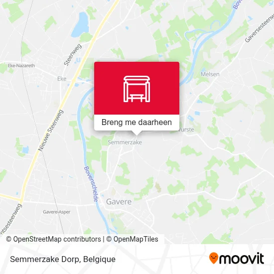 Semmerzake Dorp kaart