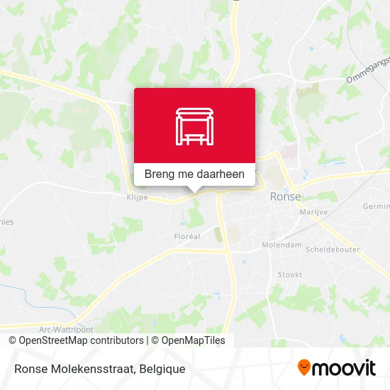 Ronse Molekensstraat kaart