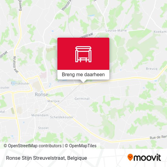 Ronse Stijn Streuvelstraat kaart