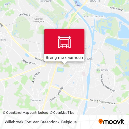 Willebroek Fort Van Breendonk kaart