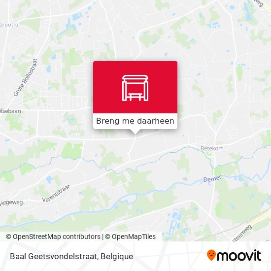 Baal Geetsvondelstraat kaart