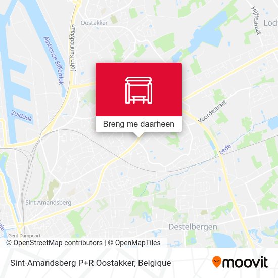 Sint-Amandsberg P+R Oostakker kaart