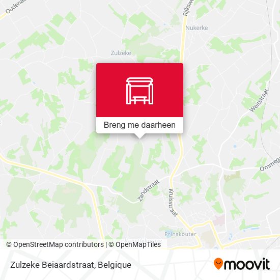 Zulzeke Beiaardstraat kaart