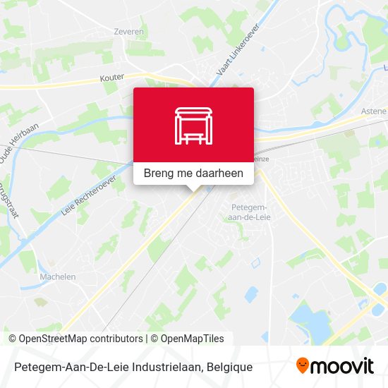 Petegem-Aan-De-Leie Industrielaan kaart