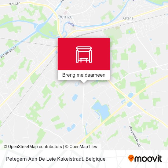 Petegem-Aan-De-Leie Kakelstraat kaart