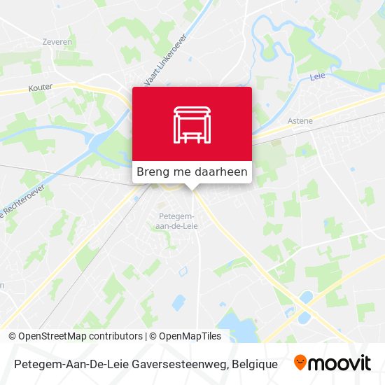 Petegem-Aan-De-Leie Gaversesteenweg kaart