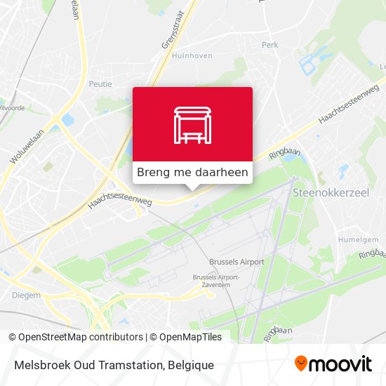 Melsbroek Oud Tramstation kaart