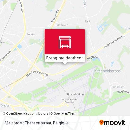 Melsbroek Thenaertstraat kaart
