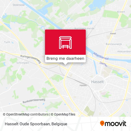 Hasselt Oude Spoorbaan kaart