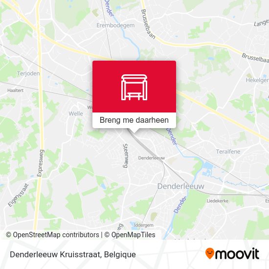 Denderleeuw Kruisstraat kaart