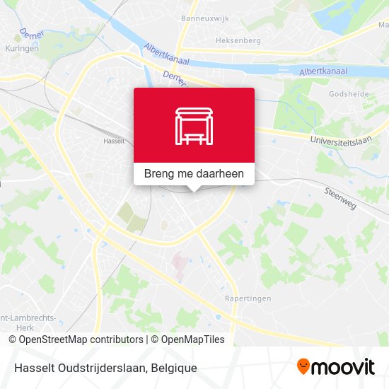 Hasselt Oudstrijderslaan kaart