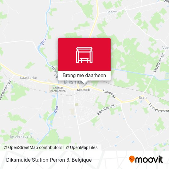 Diksmuide Station Perron 3 kaart