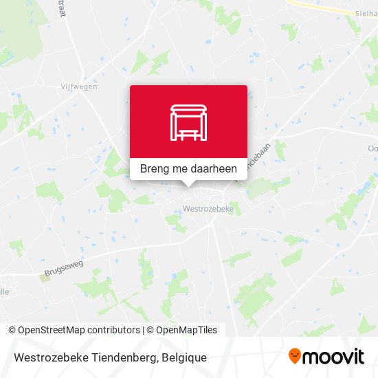 Westrozebeke Tiendenberg kaart