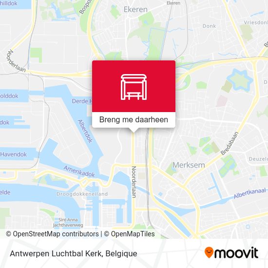 Antwerpen Luchtbal Kerk kaart