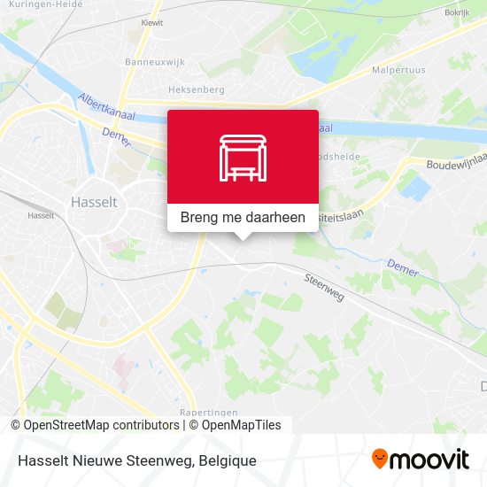 Hasselt Nieuwe Steenweg kaart