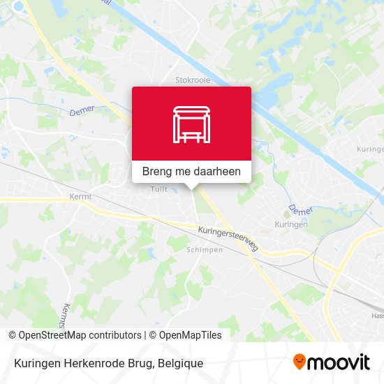 Kuringen Herkenrode Brug kaart