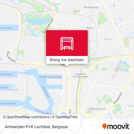 Antwerpen P+R Luchtbal kaart