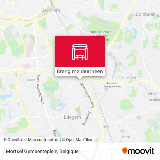 Mortsel Gemeenteplein kaart